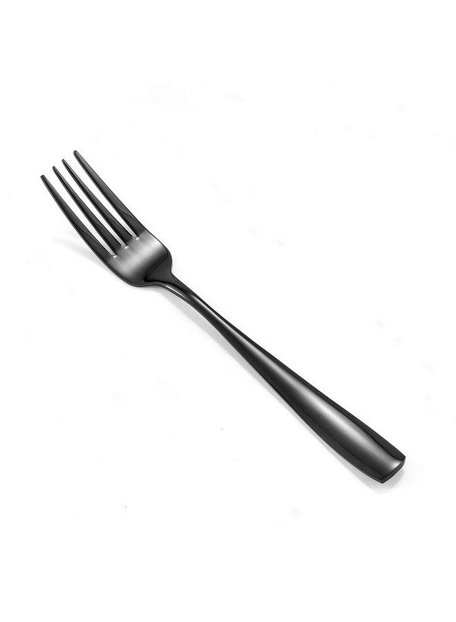 12Piece Black Stainless Steel Dinner Forks Cutlery Forks Set8Inches