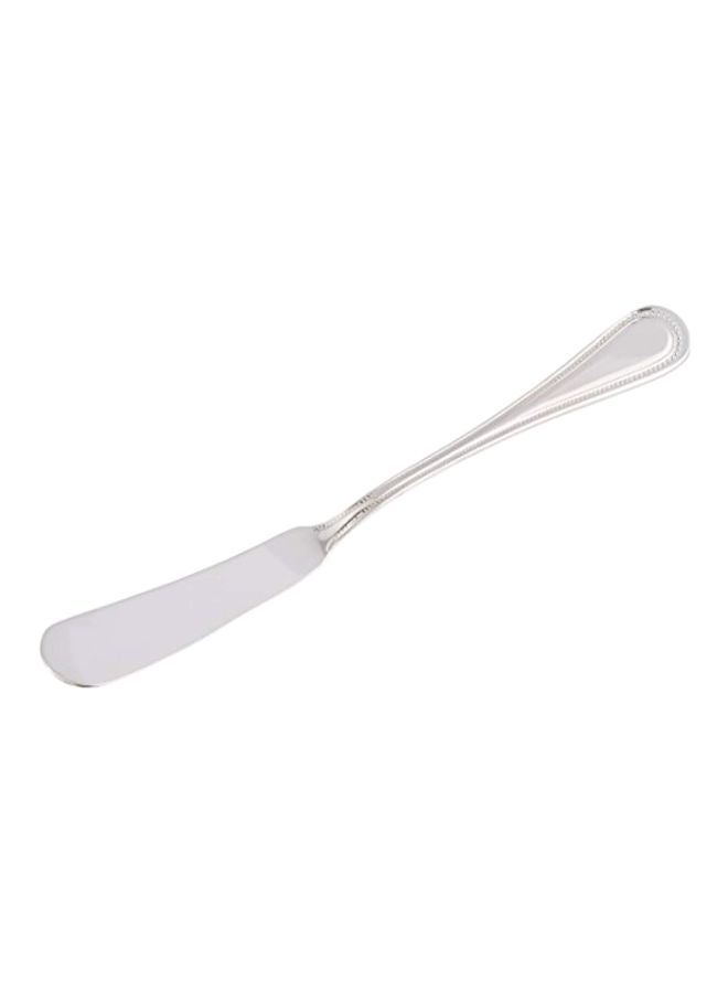 12-Piece Deluxe Pearl Butter Spreader Set Silver 4x0.75inch