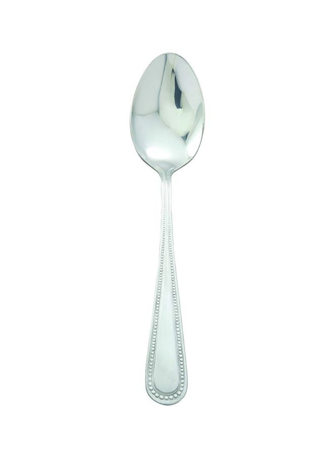 12-Piece Dots European Table Spoon Set Silver