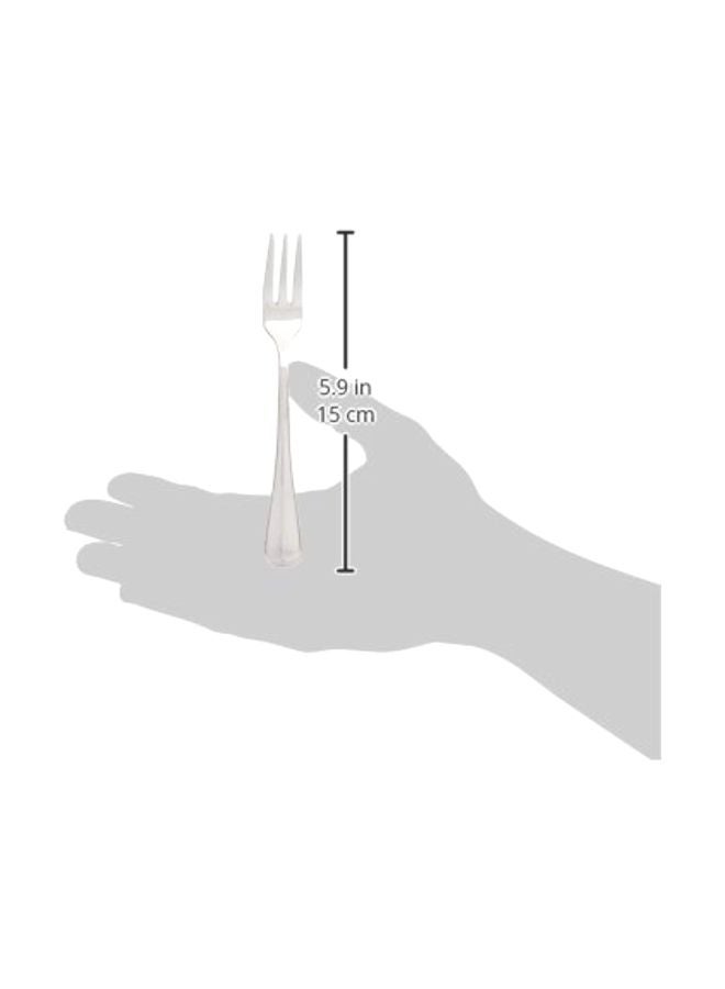 12-Piece Oyster Fork Set Silver 4x.56inch