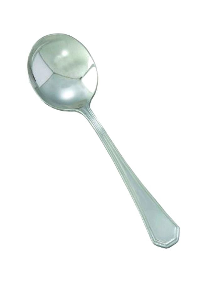12-Piece Victoria Bouillon Spoon Set Silver 4x0.63inch