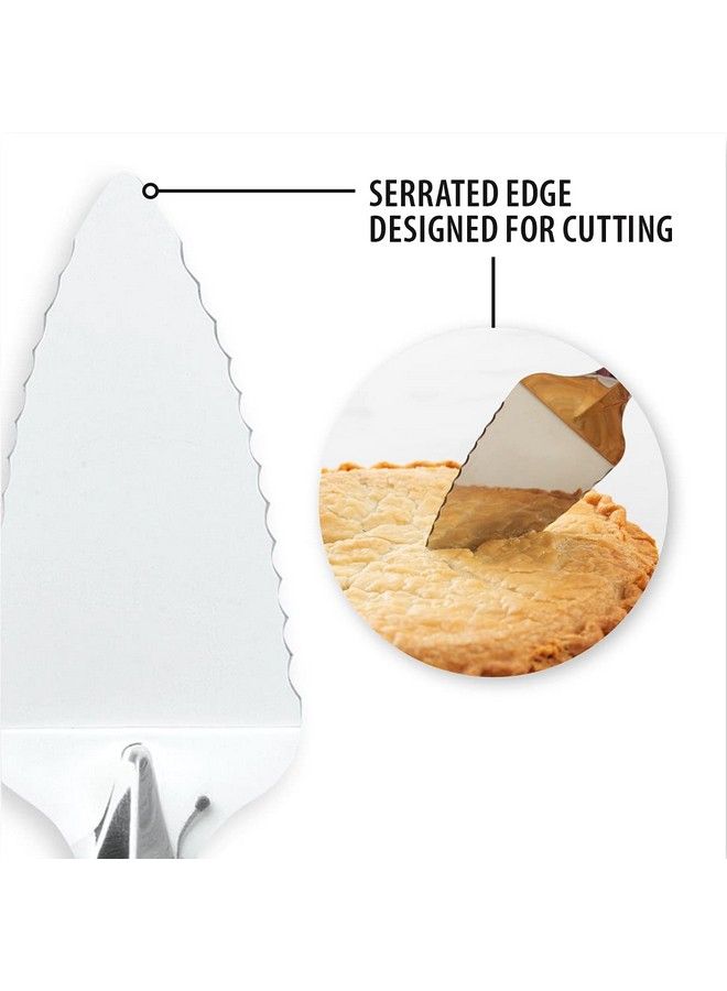 Cutlery Serrated Server Pie Cutter Stainless Steel Resin Made In The Usa 91/4 Inches Black Handle
