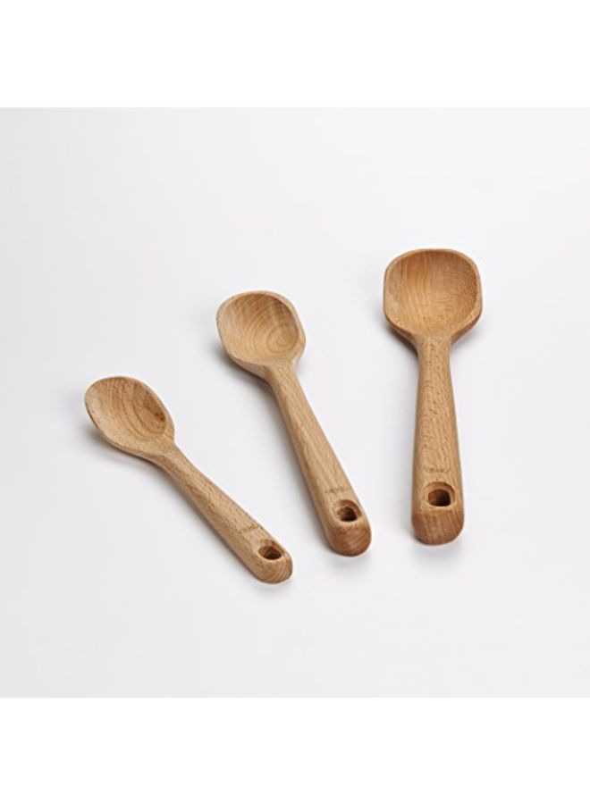 3-Piece Wooden Spoon Beige