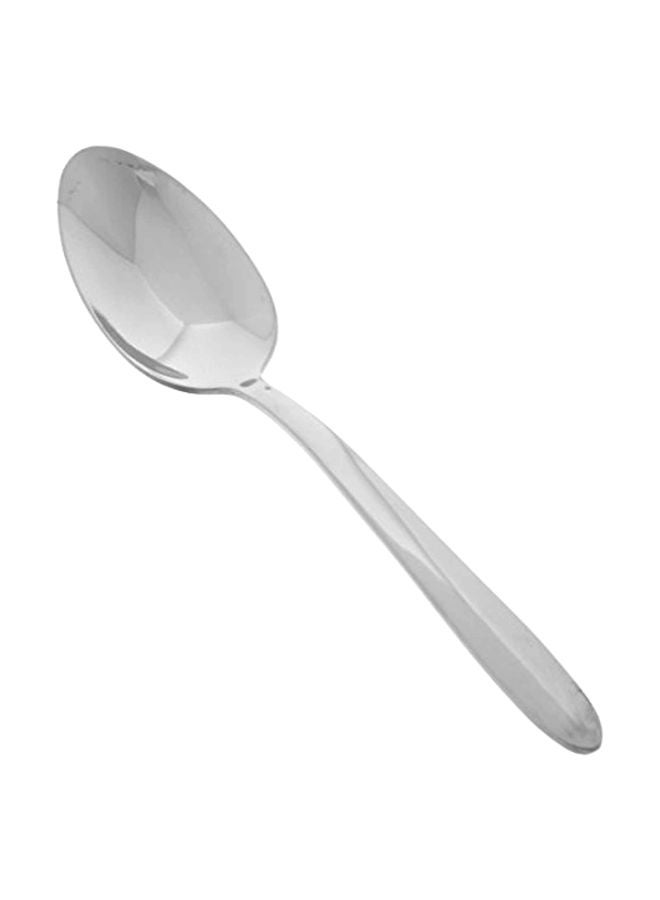 12-Piece Flute Teaspoon Set Silver