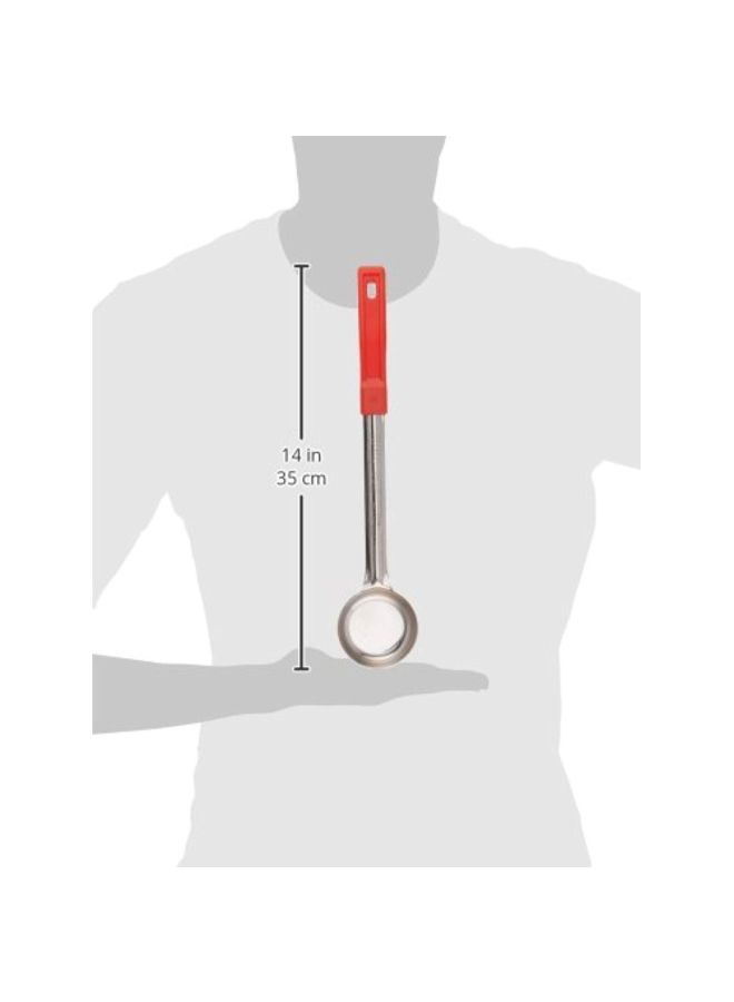 Solid Food Portioner Red/Silver 13inch