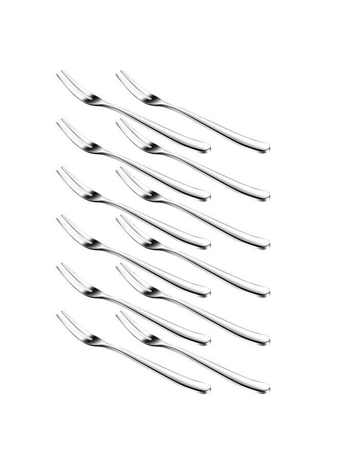 Small Stainless Steel Forks For Cocktail Appetizer Dessert Party Set Of 12