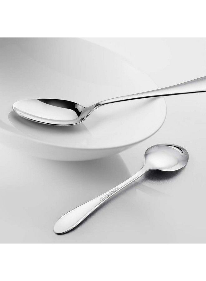 6Piece Dinner Spoons Set Haware Stainless Steel Modern Elegant Spoon Set Mirror Finished & Dishwasher Safe