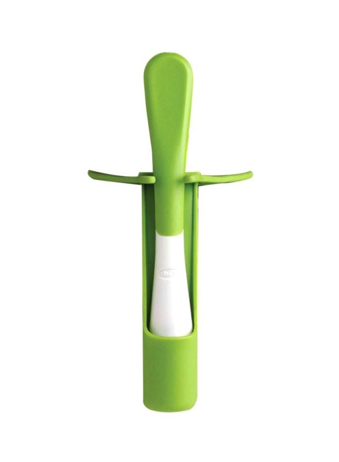 Condiment Fork Green/White 7.25x3.91x1.87inch
