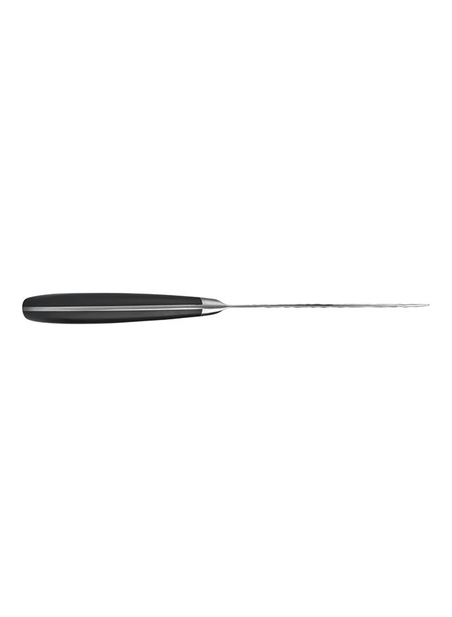 Hattori Hammered Santoku Knife Black/Silver 5inch