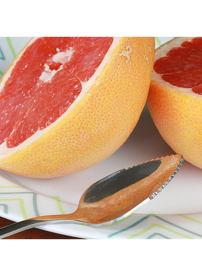 Pack Of 2 Serrated Grapefruit Spoon Silver