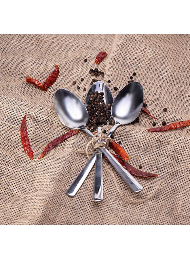 Dinner Spoon 20Cm 3Pcs 100% Food Grade Stainless Steel Silver Silver