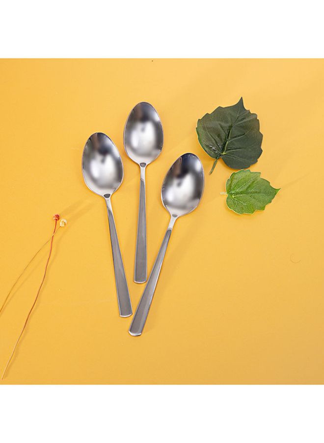 Dinner Spoon 20Cm 3Pcs 100% Food Grade Stainless Steel Silver Silver