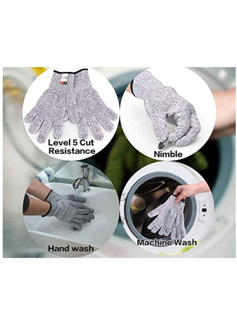 Cut Resistant Sleeves Proof Gloves,18-Inch Cut Resistant Knit Sleeves grade 5 anti-cut Safety Glove,1 set Anti-cut arm cover for Kitchen Butcher Outdoor Work Protective Hands