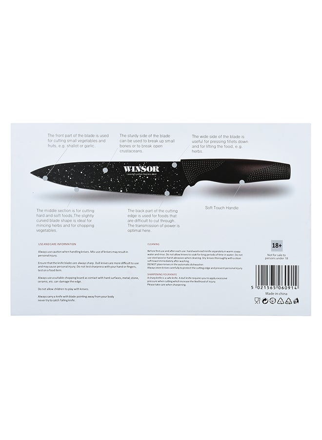 6-Piece Non Stick Knife Set Black