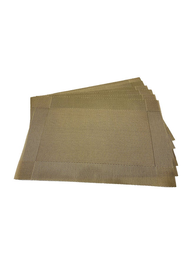 6-Piece Dinning Table Mat Brown