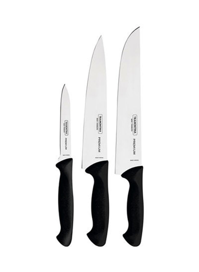 3 Pieces Chefs Knives Set Premium Black 3inch, 5inch, 6inch