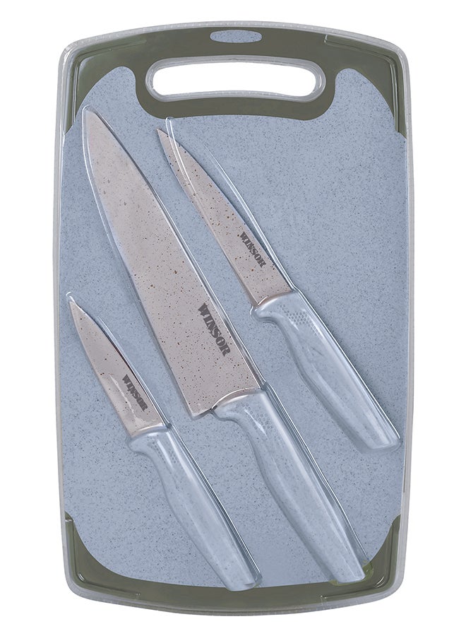 Cutting Board With Knife Set Assorted