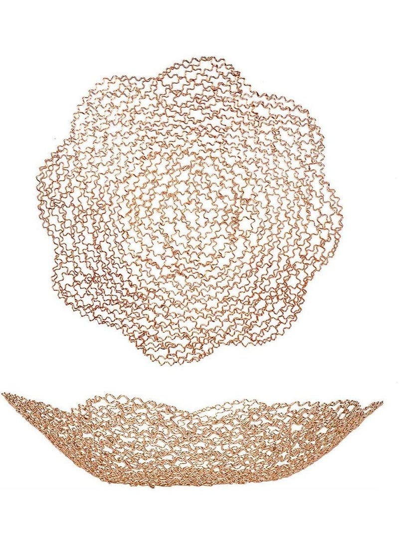 Decorative Bowls for Home Decor and Centerpieces Gold Vegetable Fruit Bowl for Kitchen Counter, Table Centerpieces for Dining Room and Living Room Decor, Fruit Basket for Kitchen Large