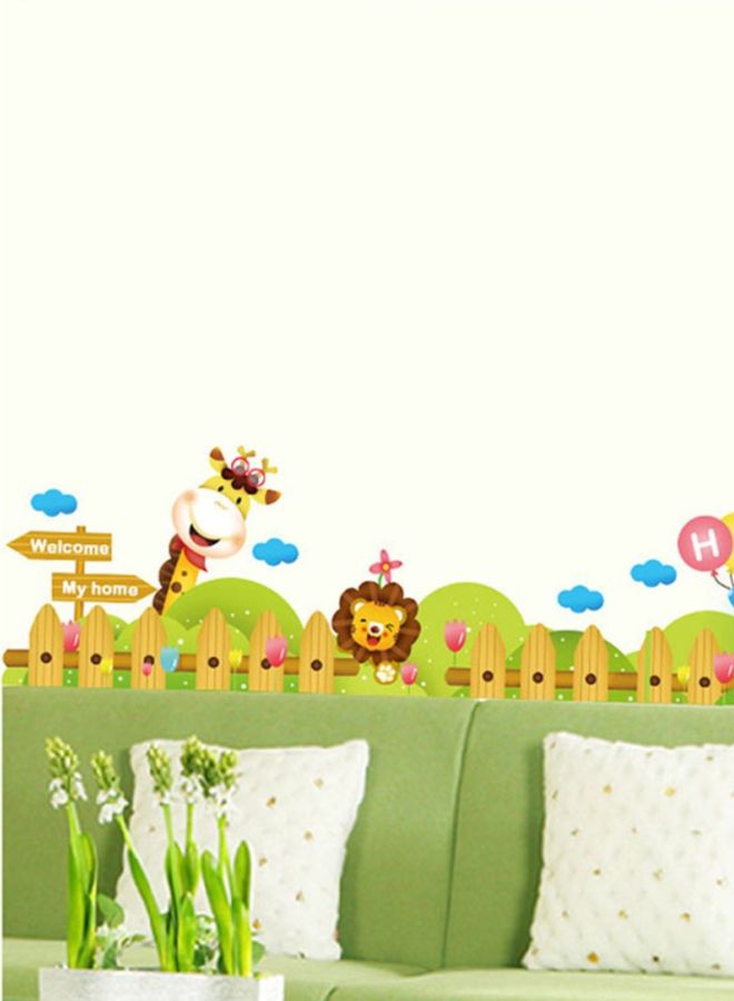 Animal Printed Removable Wall Sticker Multicolour 60 x 40centimeter