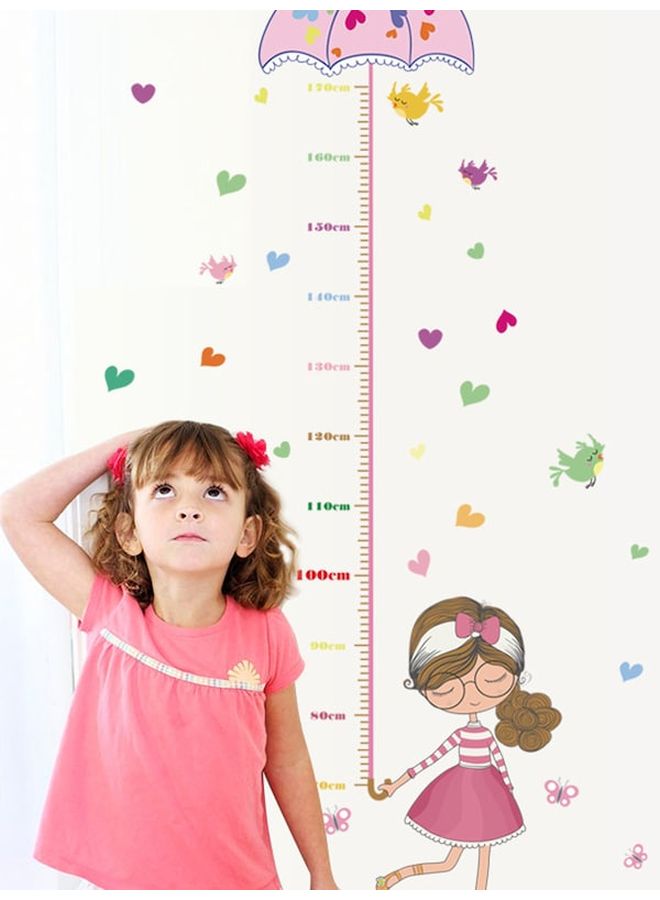 Umbrella Pattern Kid's Height Sticker Multicolour 50x70cm
