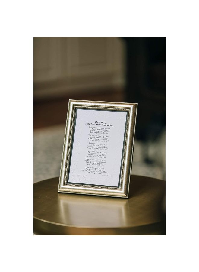 Now That You're A Mother Theme Photo Frame Silver 7.5x0.8x5.5inch
