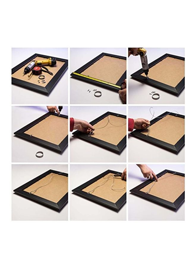 Decorative Wooden Hanging Photo Frame Black 11x8.5inch