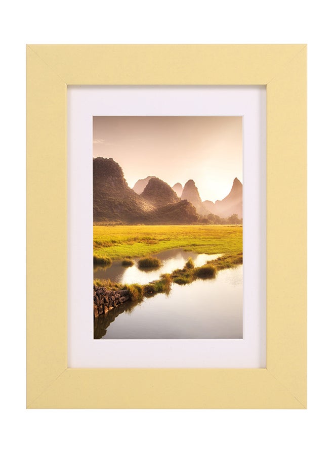 Wooden Photo Frame Yellow 130 x 90mm
