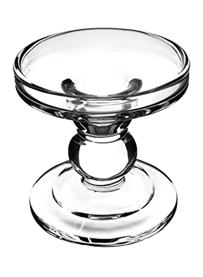 Bubble Glass Pillar Taper Candle Holder Clear 3.5X14.49X3.58inch