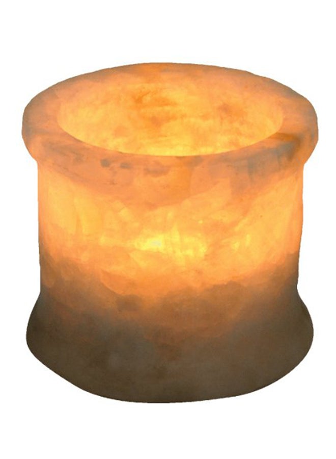 Alabaster Stone Hand Carved Candle Holder White