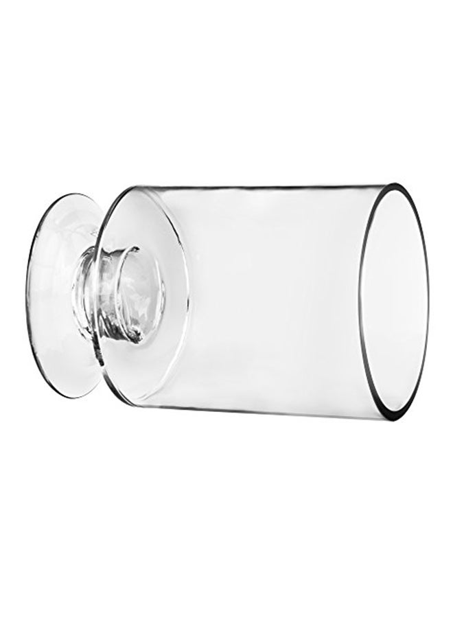 Stemmed Candle Holder Clear 4.5X8.3X4.5inch