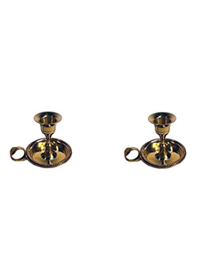 Chamberstick Tapered Candle Holder - Pack Of 2 2.99X3.19X2.99inch