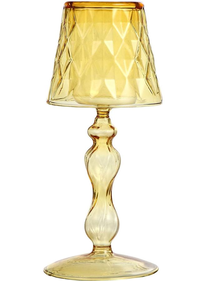 Lamp Shaped Candle Holder Gold 19x8cm