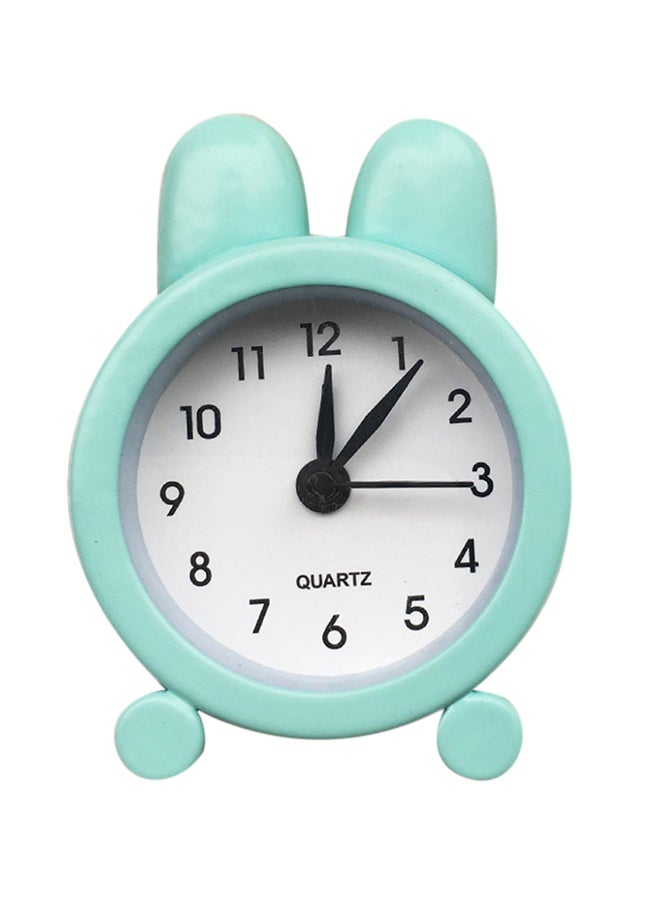 Mini Compact Analog Alarm Clock Blue 7 x 5cm