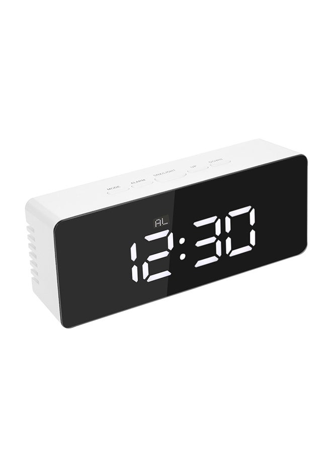 Multifunctional Digital LED Alarm Clock White 14.5x4.3x7.8centimeter