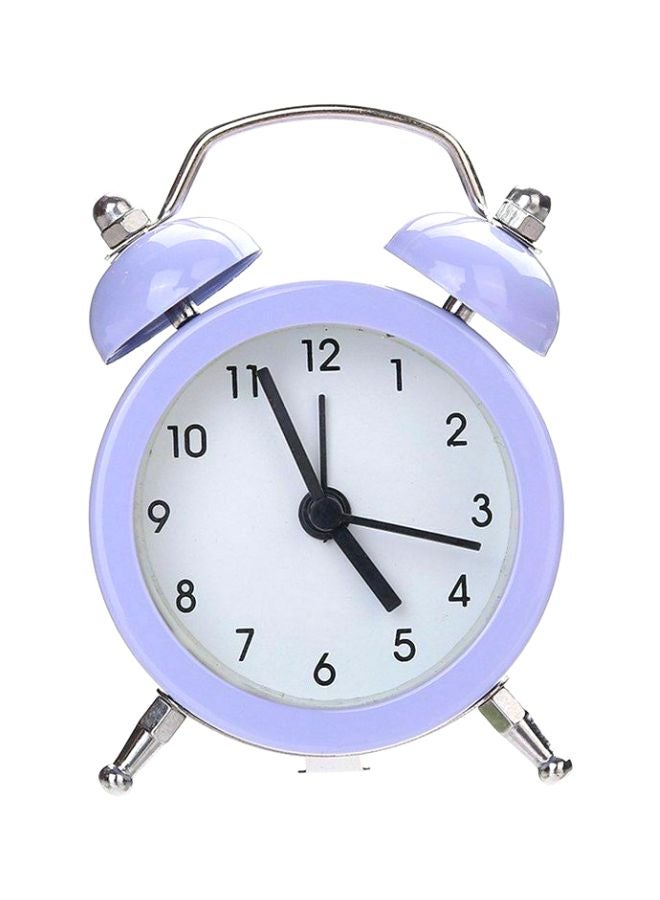 Metal Mini Alarm Clock Purple 7.7x5x5centimeter