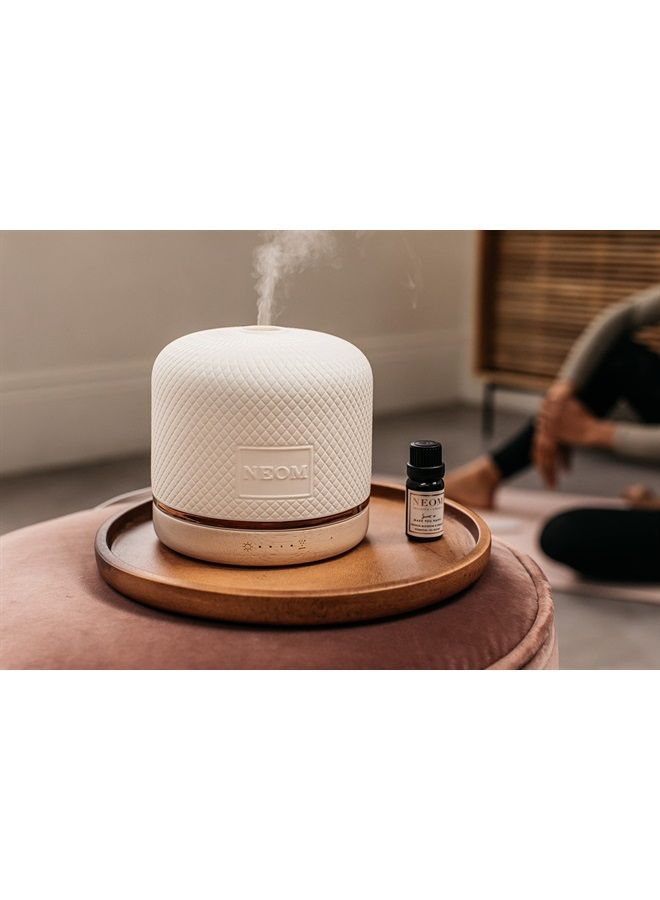 NEOM – Wellbeing Pod Luxe | Premium Ceramic Ultrasonic Essential Oil Diffuser, 350ml | Ceramic Cover, Remote Control, LED Light & Timer | Aromatherapy Diffuser | Home Fragrance…