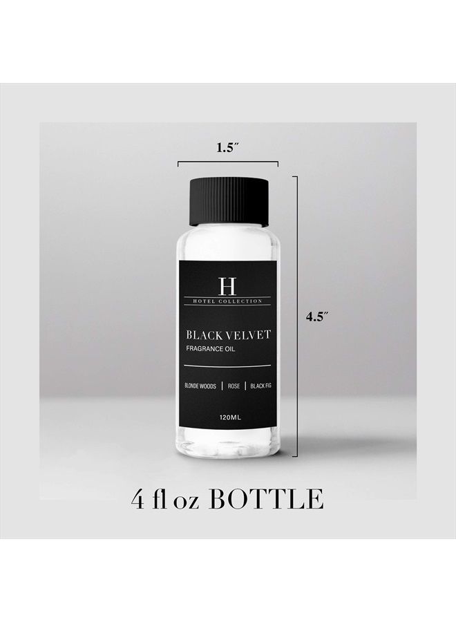 Hotel Collection - Black Velvet Essential Oil Scent - Luxury Hotel Inspired Aromatherapy Scent Diffuser Oil - Zesty Citrus, Juicy Black Fig, & Floral Rose - for Essential Oil Diffusers - 120mL