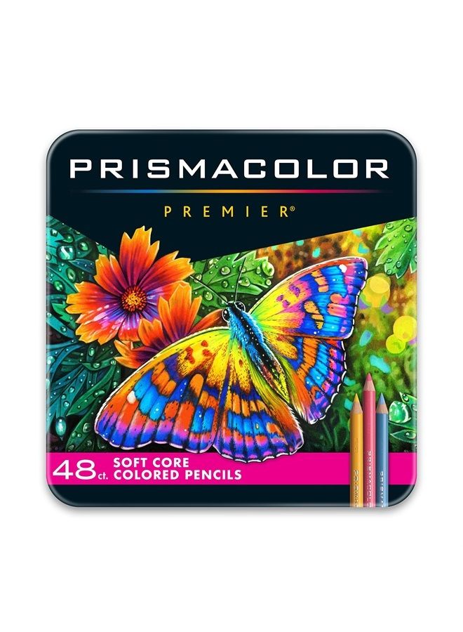 Premier Colored Pencils, Soft Core, 48 Pack