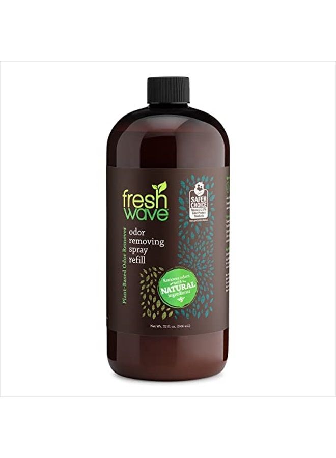 Odor Eliminator Spray & Air Freshener Refill, 32 fl. oz. | Original Scent Spray Refills For Up To 4 8oz. Spray Bottles | Safer Odor Relief | Natural Plant-Based Odor Eliminator