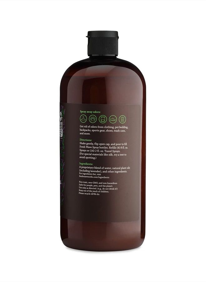 Lavender Odor Eliminator Spray & Air Freshener Refill, 32 fl. oz. | Original Scent Spray Refills For Up To 4 8oz. Spray Bottles | Safer Odor Relief | Natural Plant-Based Odor Eliminator