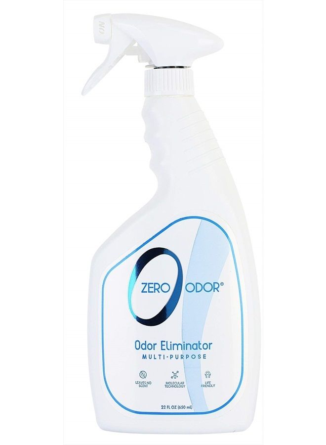 Multi-Purpose Odor Eliminator - Air & Surface Odor – Patented Technology Best for Bathroom, Kitchen, Fabrics, Closet- Smell Great Again, 22oz (Over 500 Sprays)