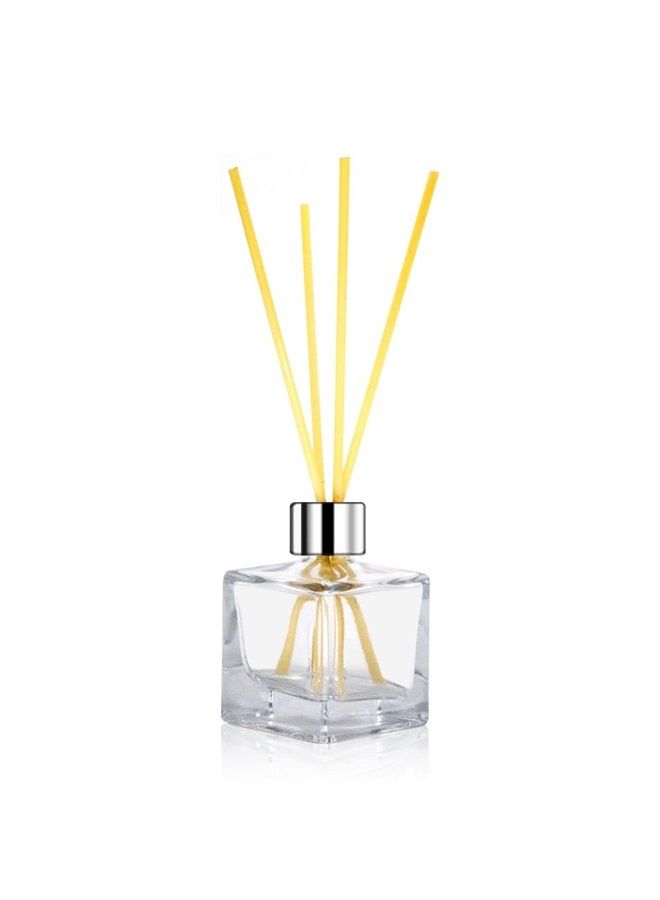 Glass Diffuser Bottles with Silver Caps Refillable Diffuser Bottles Set of 4-2.5