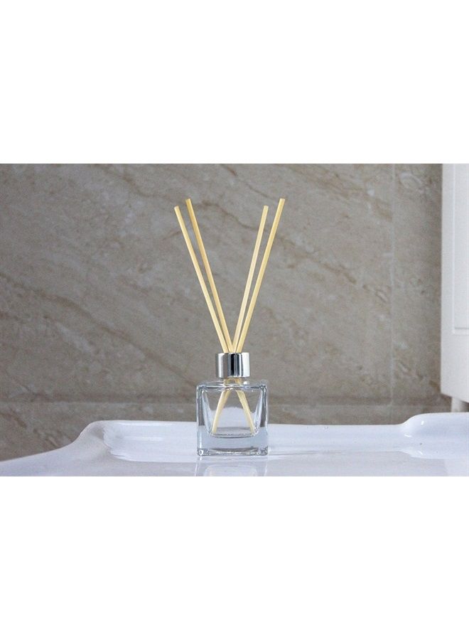 Glass Diffuser Bottles with Silver Caps Refillable Diffuser Bottles Set of 4-2.5