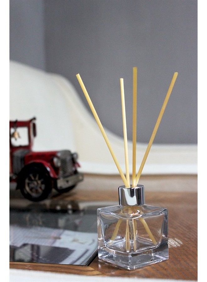 Glass Diffuser Bottles with Silver Caps Refillable Diffuser Bottles Set of 4-2.5