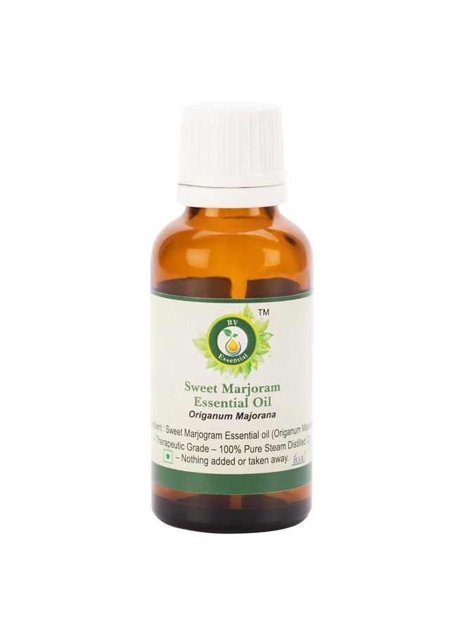 Sweet Marjoram Essential Oil | Origanum Majorana | Marjoram Essential Oil | Marjoram Oil | 100% Pure Natural | Steam Distilled | Therapeutic Grade | 15ml | 0.507oz by R V Essential