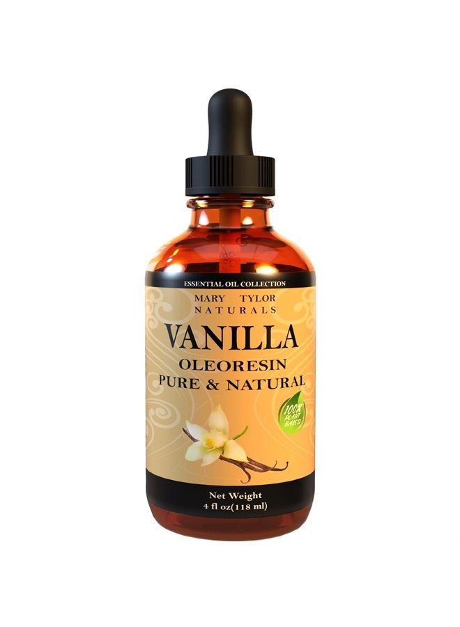 Vanilla Oleoresin Oil (4 oz), Premium Therapeutic Grade, 100% Pure and Natural, Perfect for Aromatherapy, Diffuser, DIY by Mary Tylor Naturals