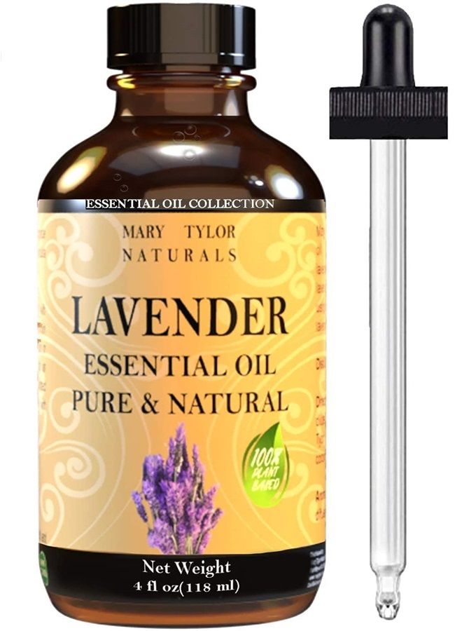 Lavender Essential Oil (4 oz) Premium Therapeutic Grade, 100% Pure and Natural, Perfect for Aromatherapy, Diffuser, DIY by Mary Tylor Naturals