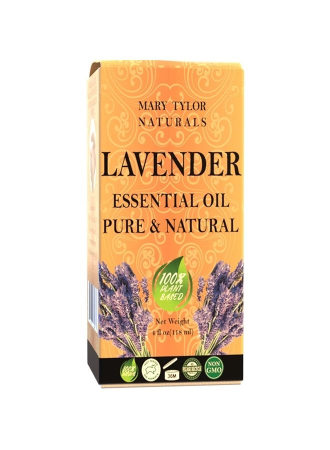 Lavender Essential Oil (4 oz) Premium Therapeutic Grade, 100% Pure and Natural, Perfect for Aromatherapy, Diffuser, DIY by Mary Tylor Naturals