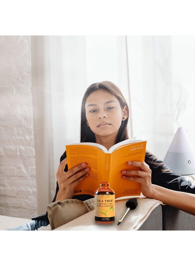 Tea Tree Essential Oil (4 oz) Premium Therapeutic Grade, 100% Pure and Natural, Perfect for Aromatherapy, Diffuser, DIY by Mary Tylor Naturals