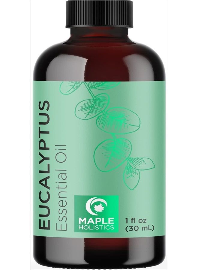 Pure Eucalyptus Essential Oil for Diffuser - Natural Eucalyptus Aromatherapy Diffuser Oil for Scalp Hair Skin and Nails - Undiluted Eucalyptus Essential Oils for Diffusers for Home and Self Care